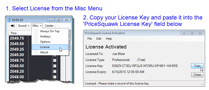 Getting License Key
